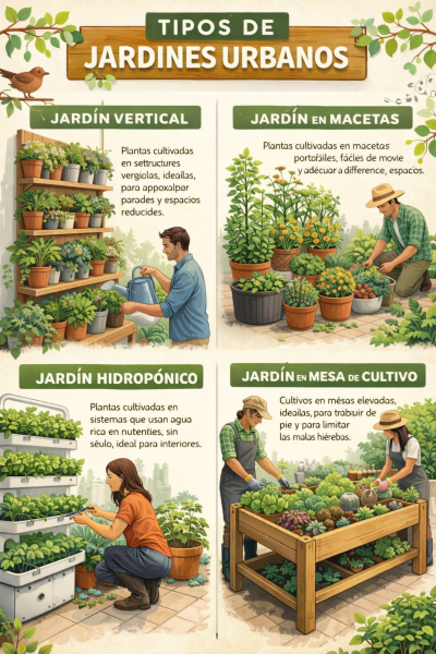 Tipos de jardines urbanos explicados