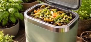 Compostaje en balcón soleado