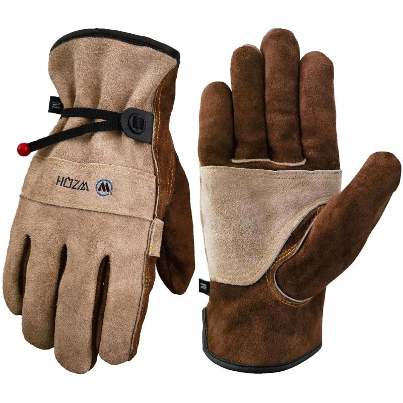 Guantes de trabajo de cuero WZQH para jardinería