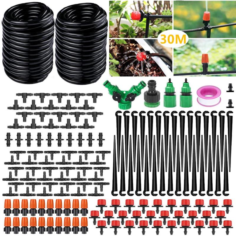 Kit de riego por goteo de 149 piezas para jardín e invernadero