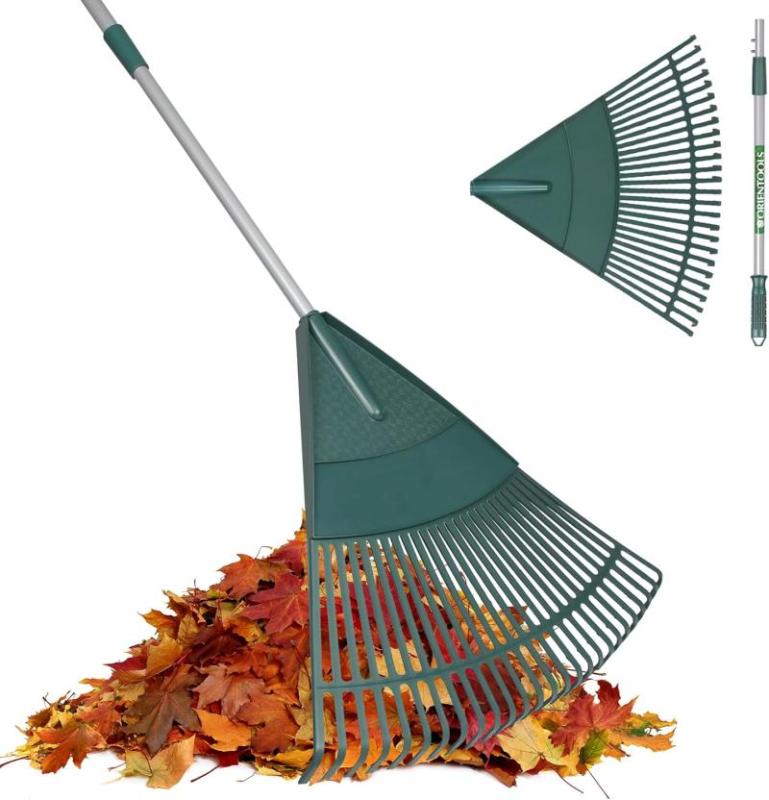 Rastrillo de hojas ORIENTOOLS con mango ajustable