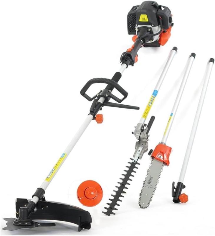 Multiherramienta de gasolina FUXTEC FX-MT152E con cortasetos de pértiga, podadora y desbrozadora